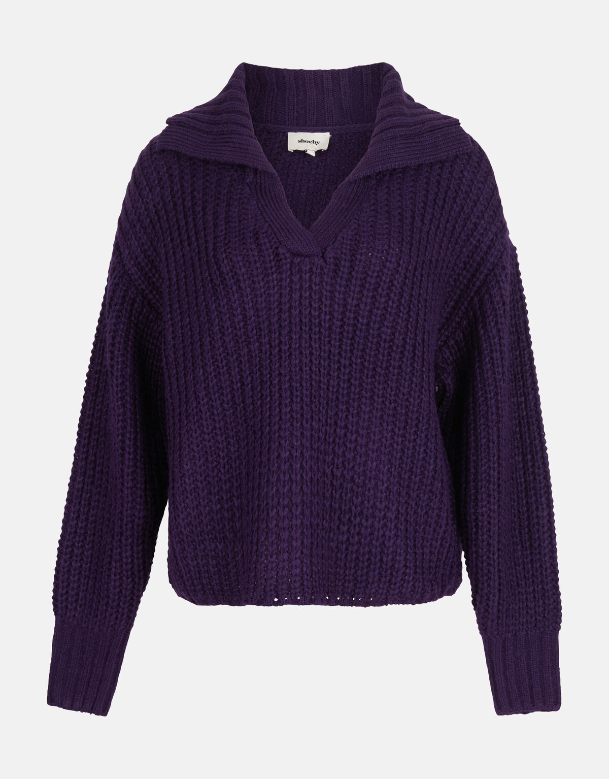Kragenpulli Dunkelviolett SHOEBY WOMEN