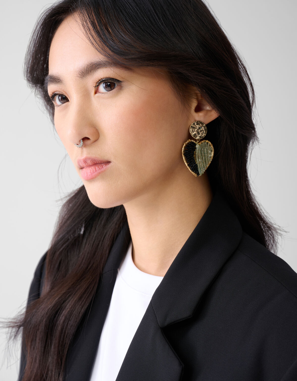 Herz-Ohrringe mit Perlen Gold SHOEBY ACCESSOIRES