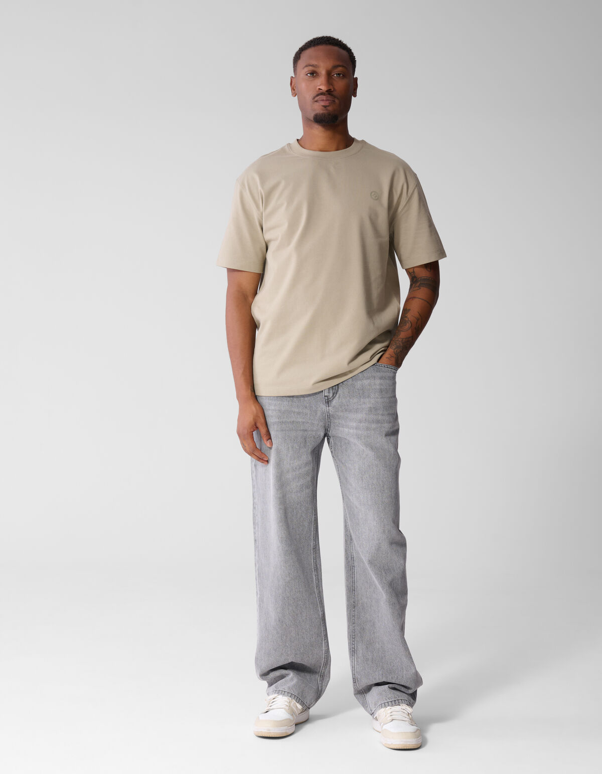 Baggy Fit Jeans Grijs L34 SHOEBY MEN
