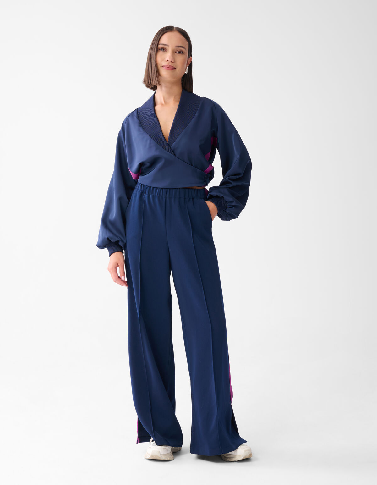 Wickelbluse Dunkelblau SHOEBY WOMEN