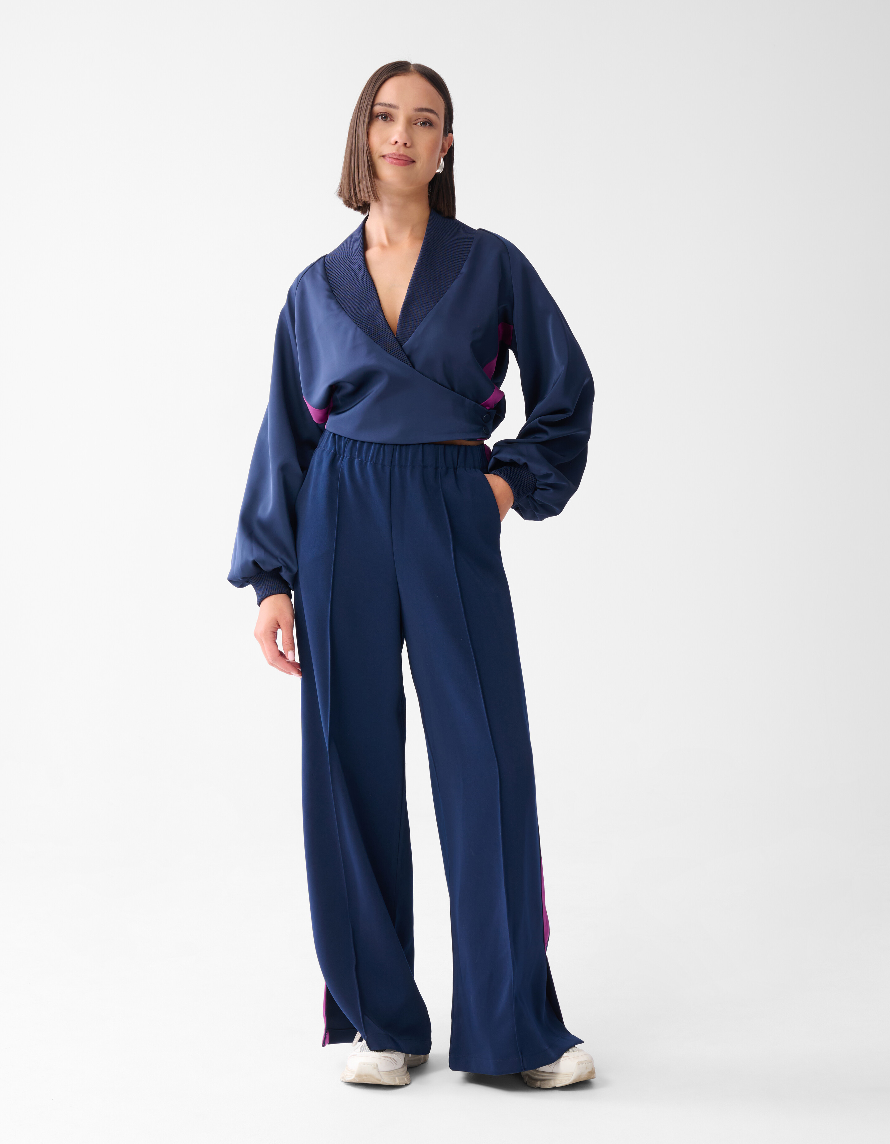 Wickelbluse Dunkelblau SHOEBY WOMEN
