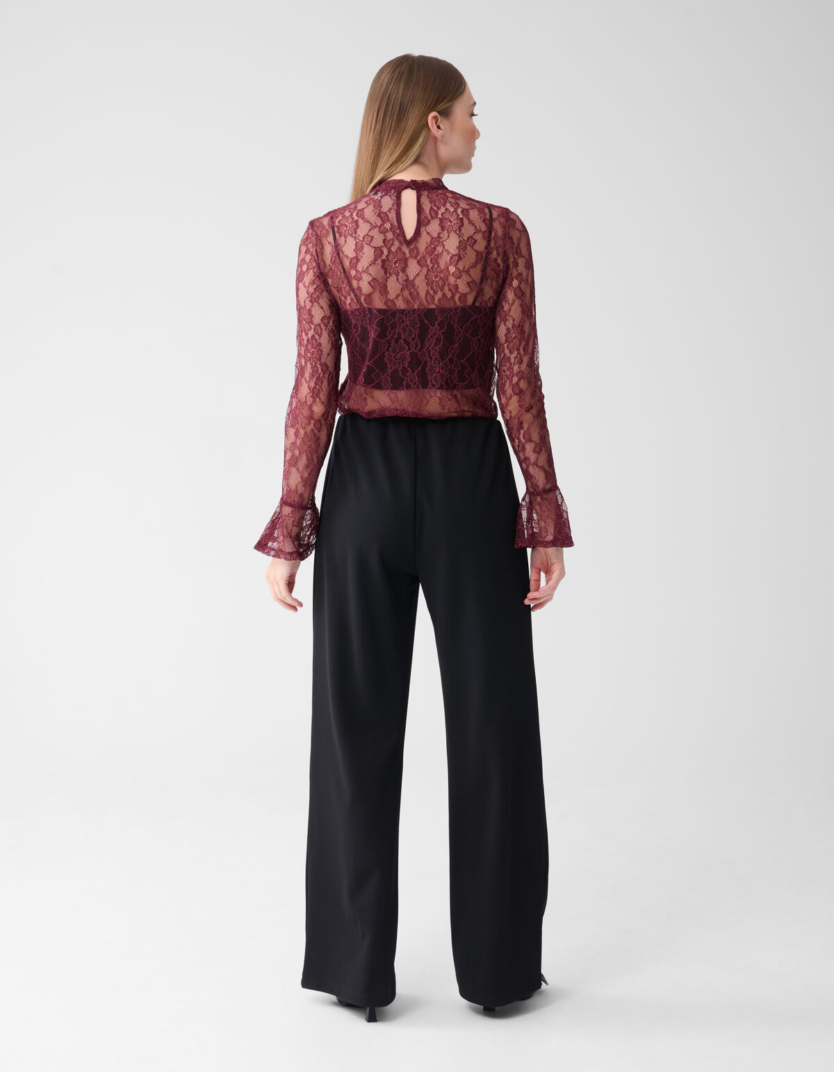 Kanten Top Bordeaux SHOEBY WOMEN