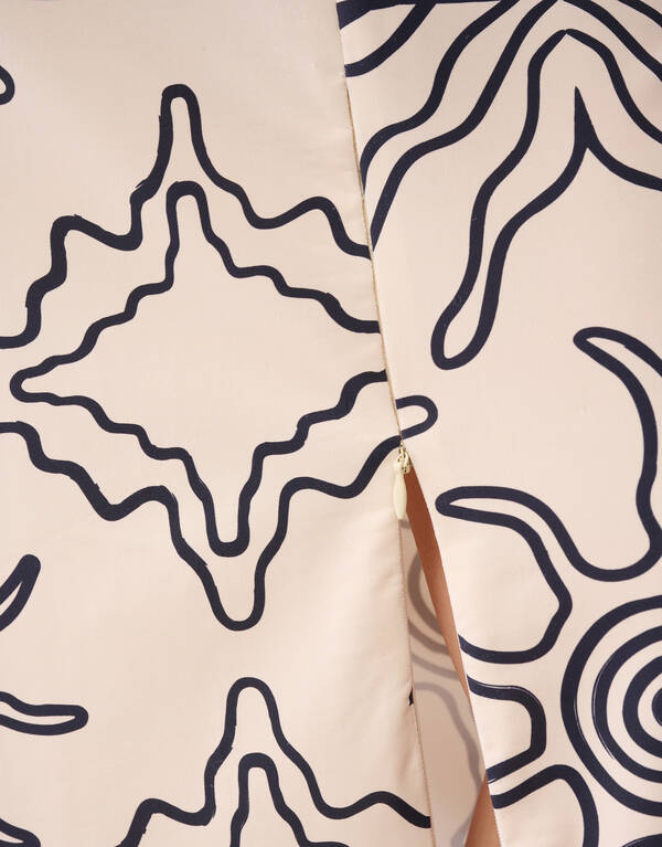 Bedrucktes Travel Midikleid Off White SHOEBY WOMEN