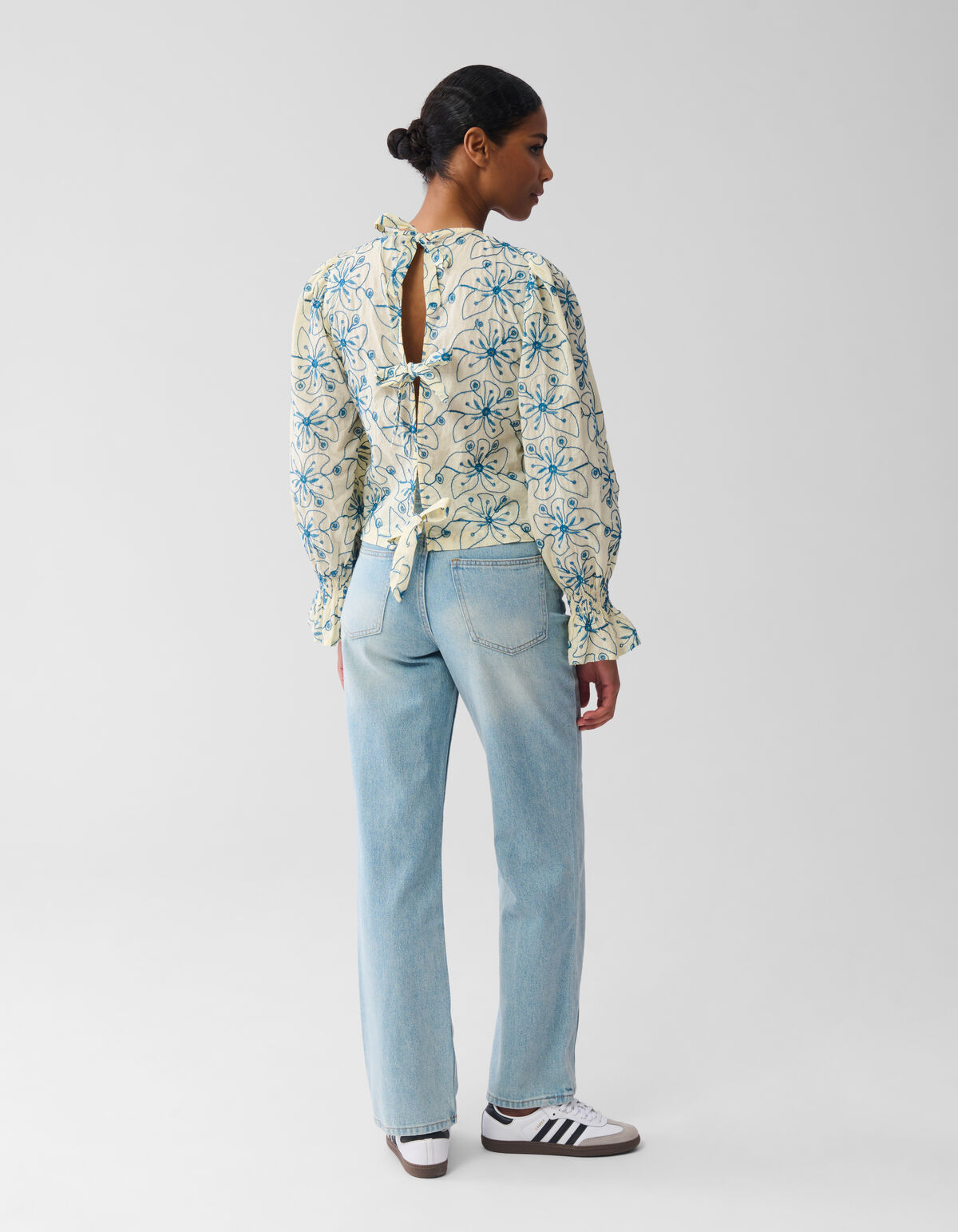 Broderie-Bluse Gelb SHOEBY WOMEN