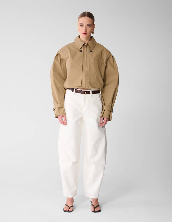 Barrel Fit Jeans Wei&szlig; SHOEBY WOMEN