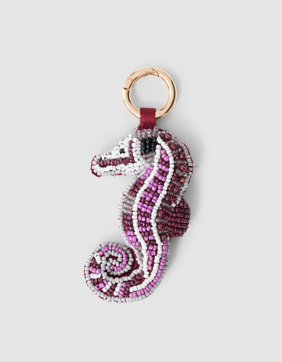 Perlen-Seepferdchen Schlüsselanhänger Dunkelrot SHOEBY ACCESSOIRES