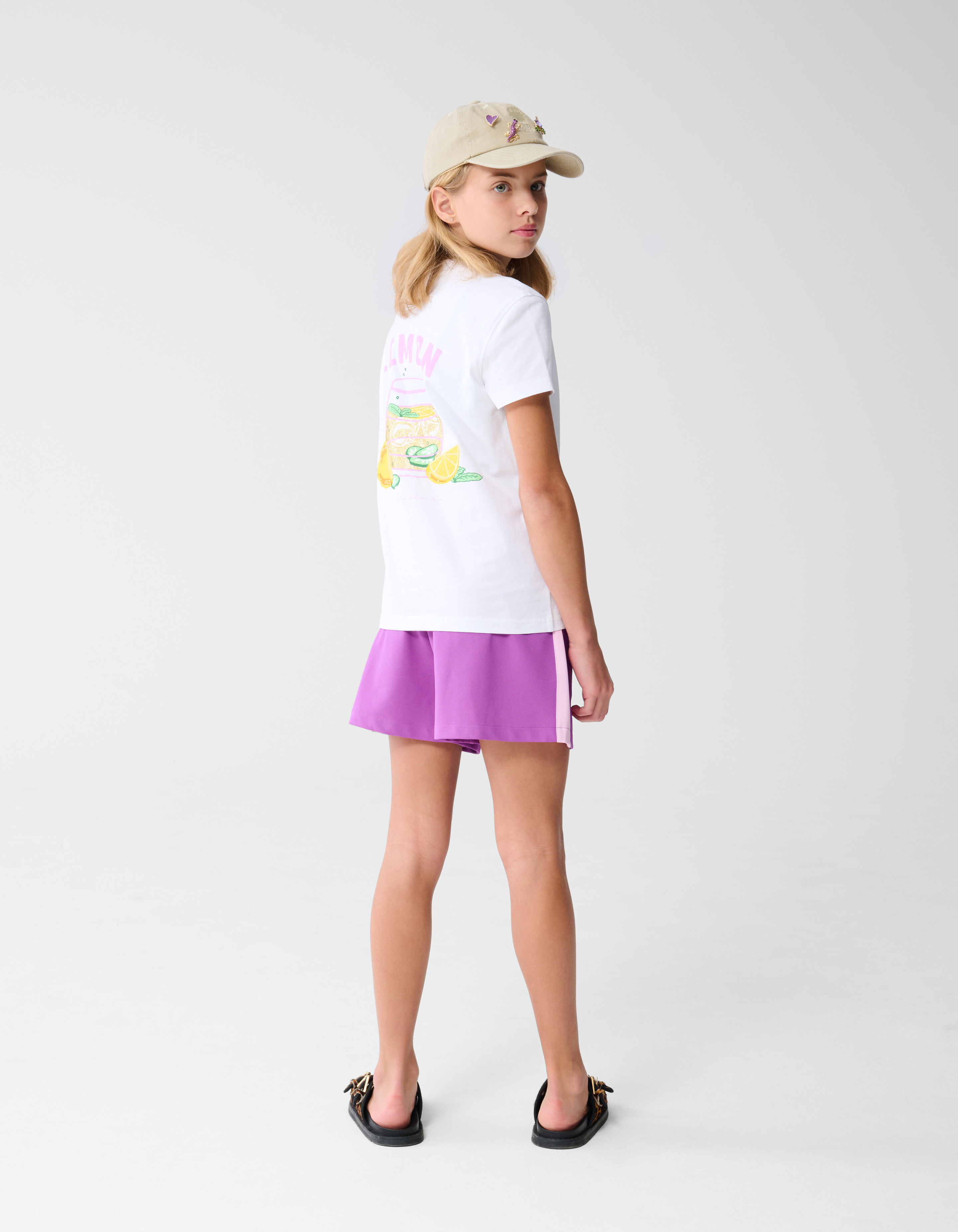 Zitrone Kunstwerk T-shirt Wit SHOEBY GIRLS