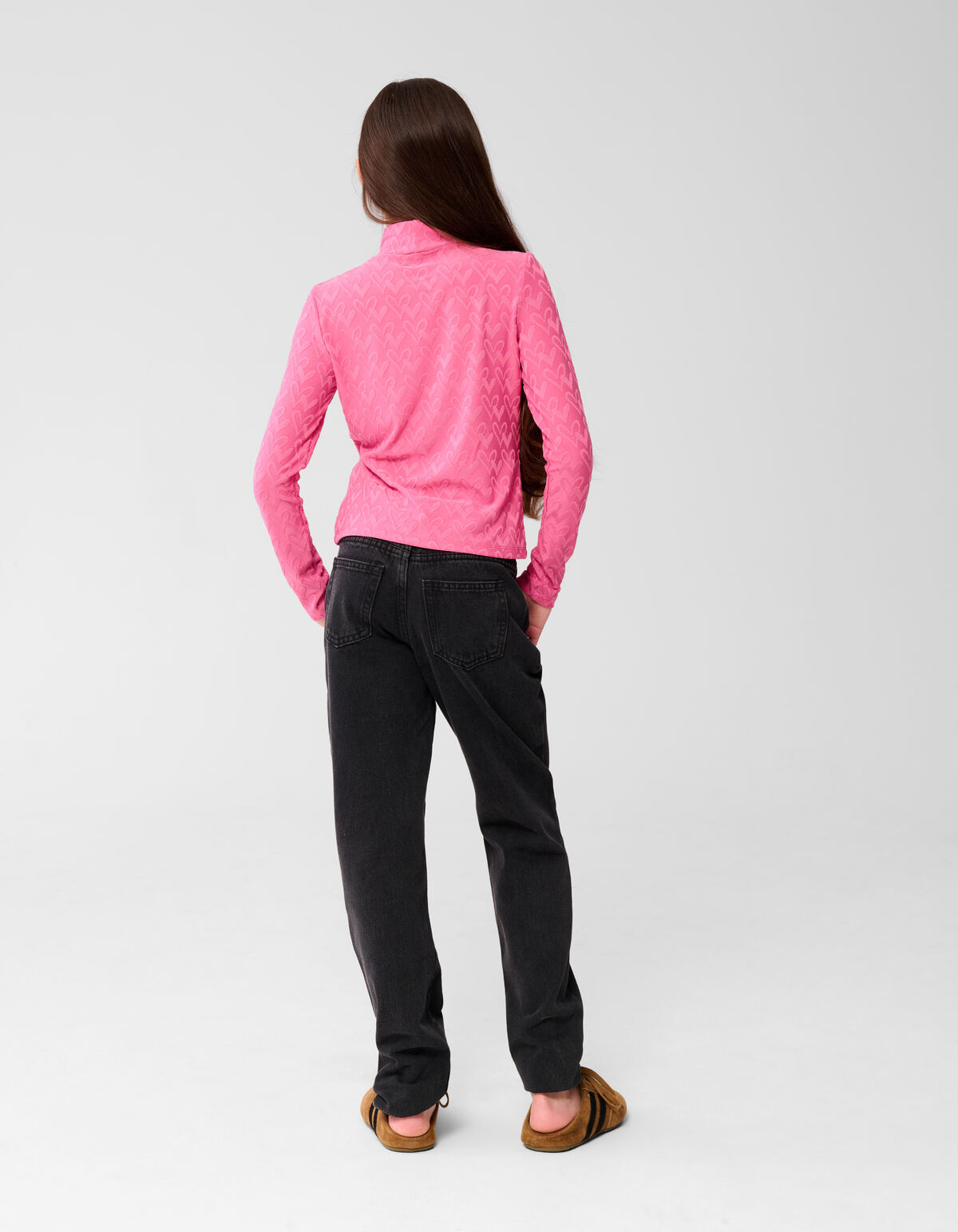 All-Over Herz Jersey Top Rosa SHOEBY GIRLS