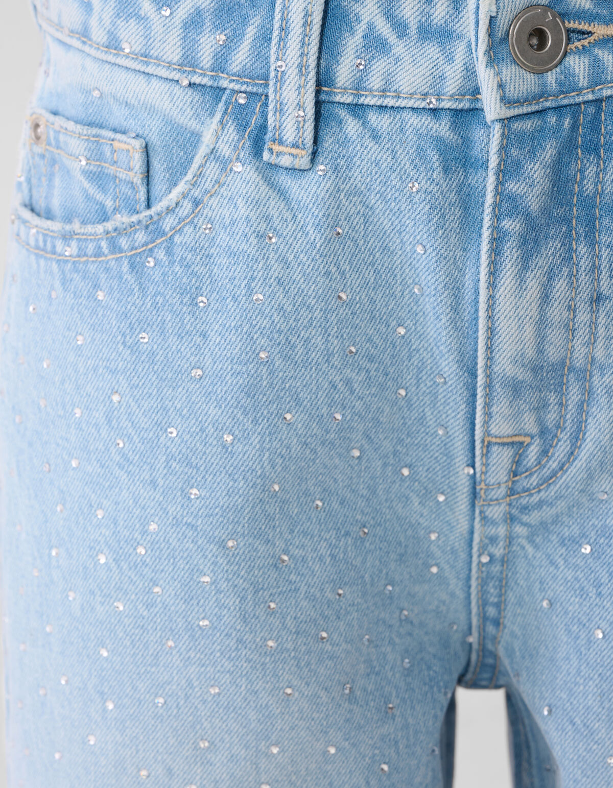 Strass Wide Leg Jeans Blau SHOEBY GIRLS
