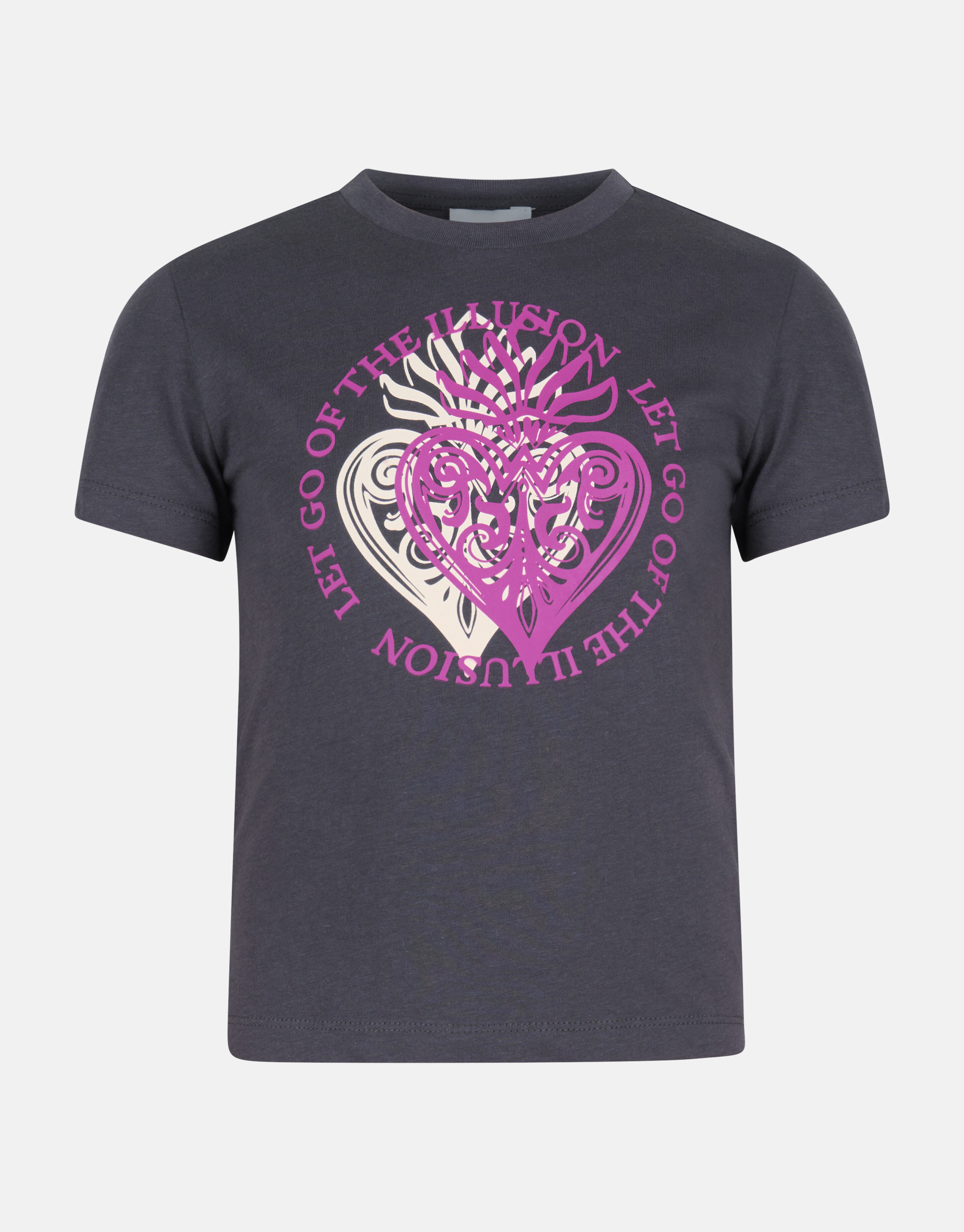 Bedrucktes T-Shirt in lockerer Passform Dunkelgrau SHOEBY GIRLS