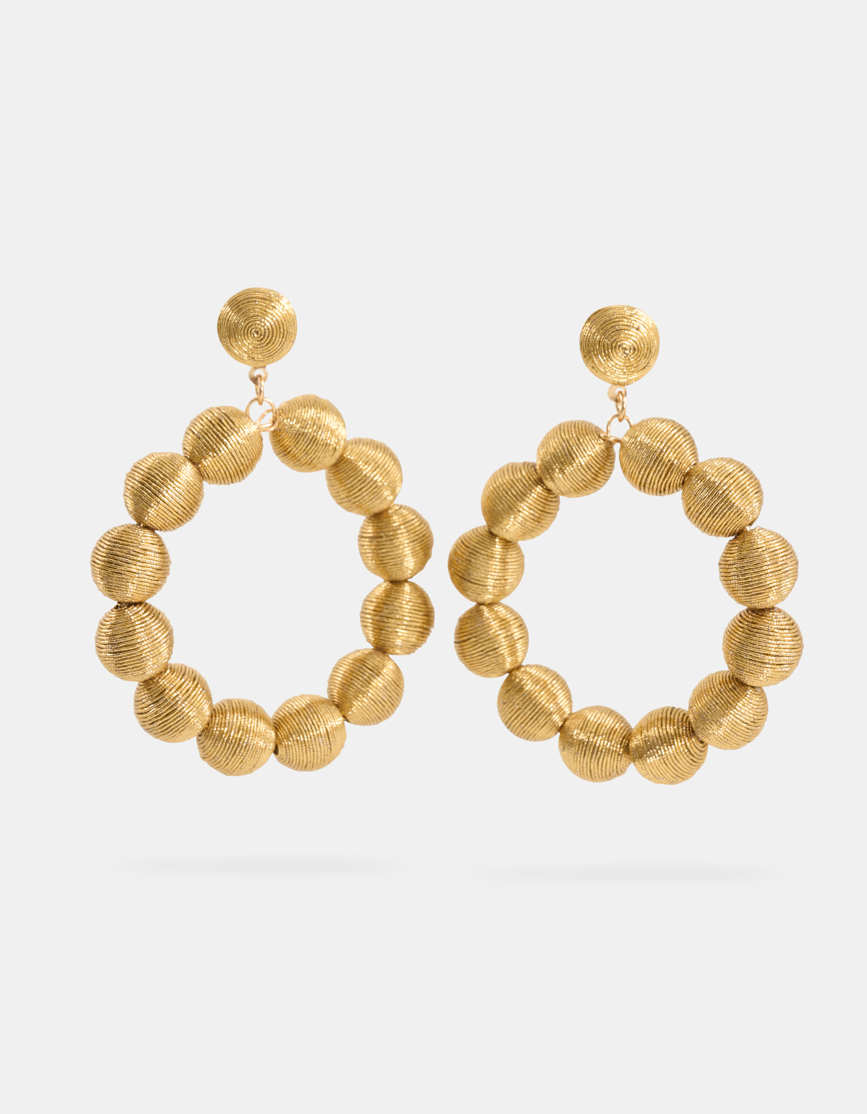 Stoff Punkt Ohrringe Gold SHOEBY ACCESSOIRES