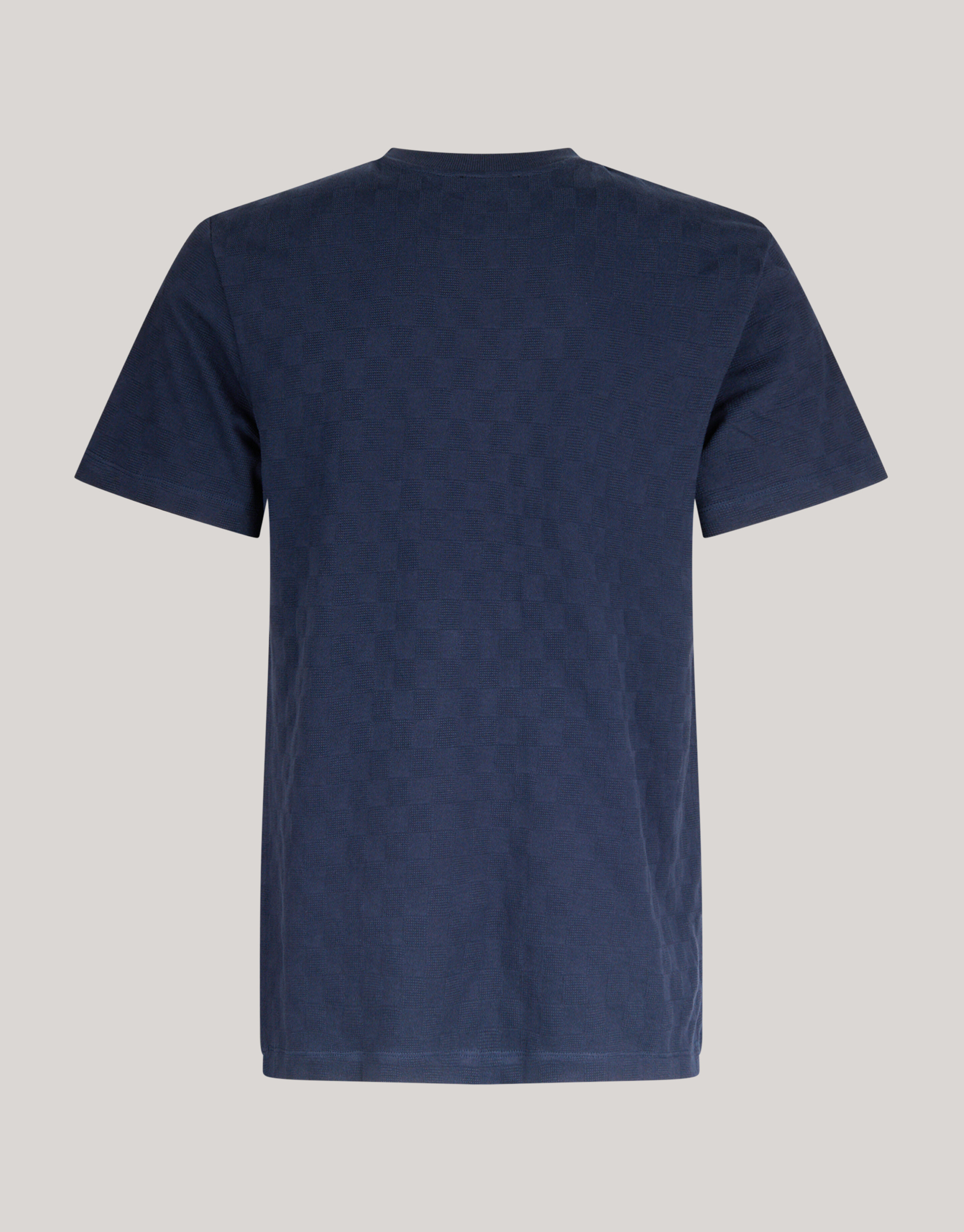 Blocktextur-T-Shirt Dunkelblau SHOEBY MEN