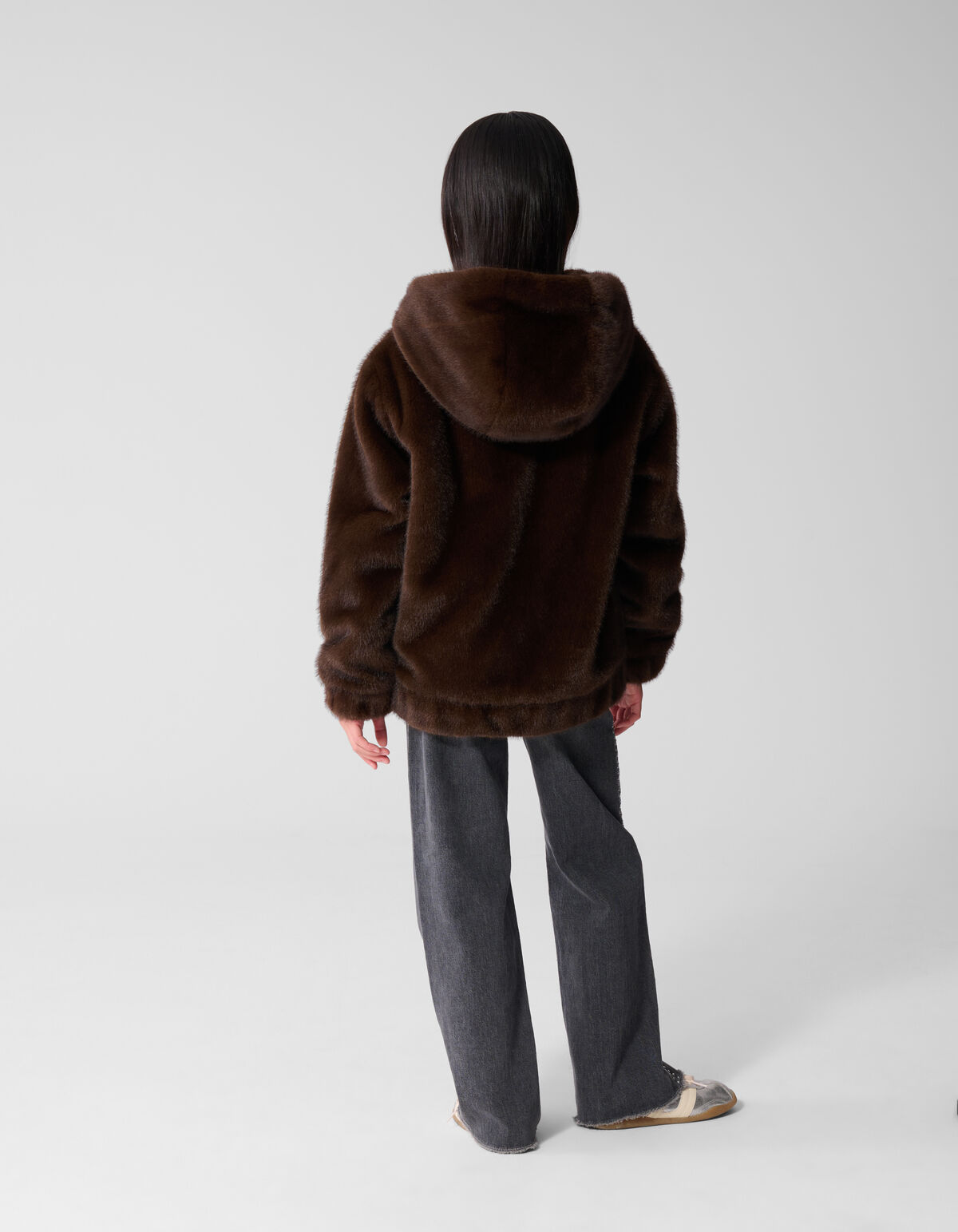 Kunstpelzjacke Dunkelbraun SHOEBY GIRLS