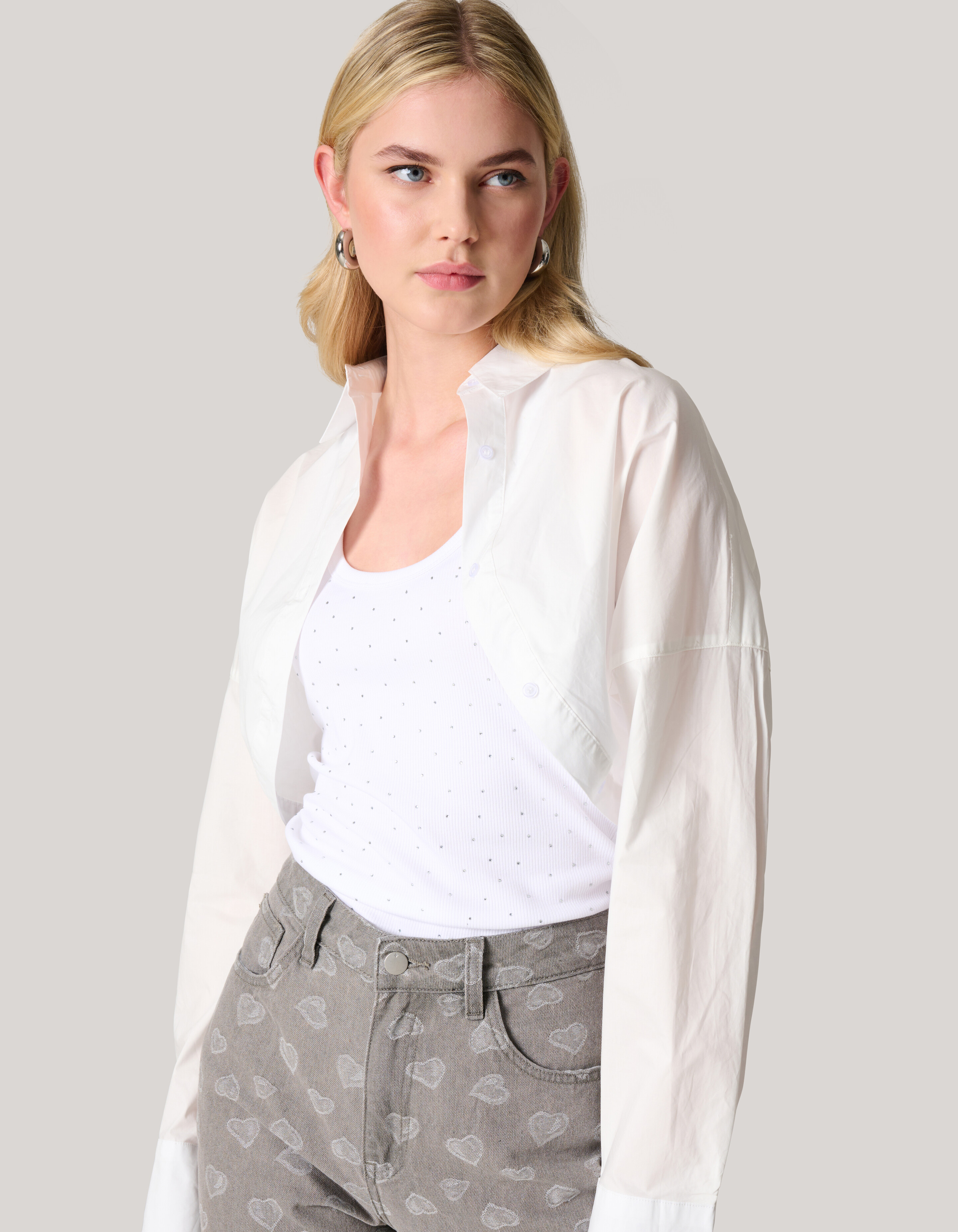 Gekürzte Popeline-Bluse Wit SHOEBY WOMEN