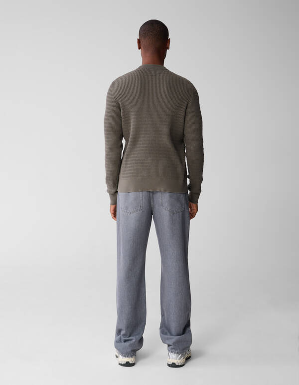 Strukturpullover Dunkelgrün SHOEBY MEN