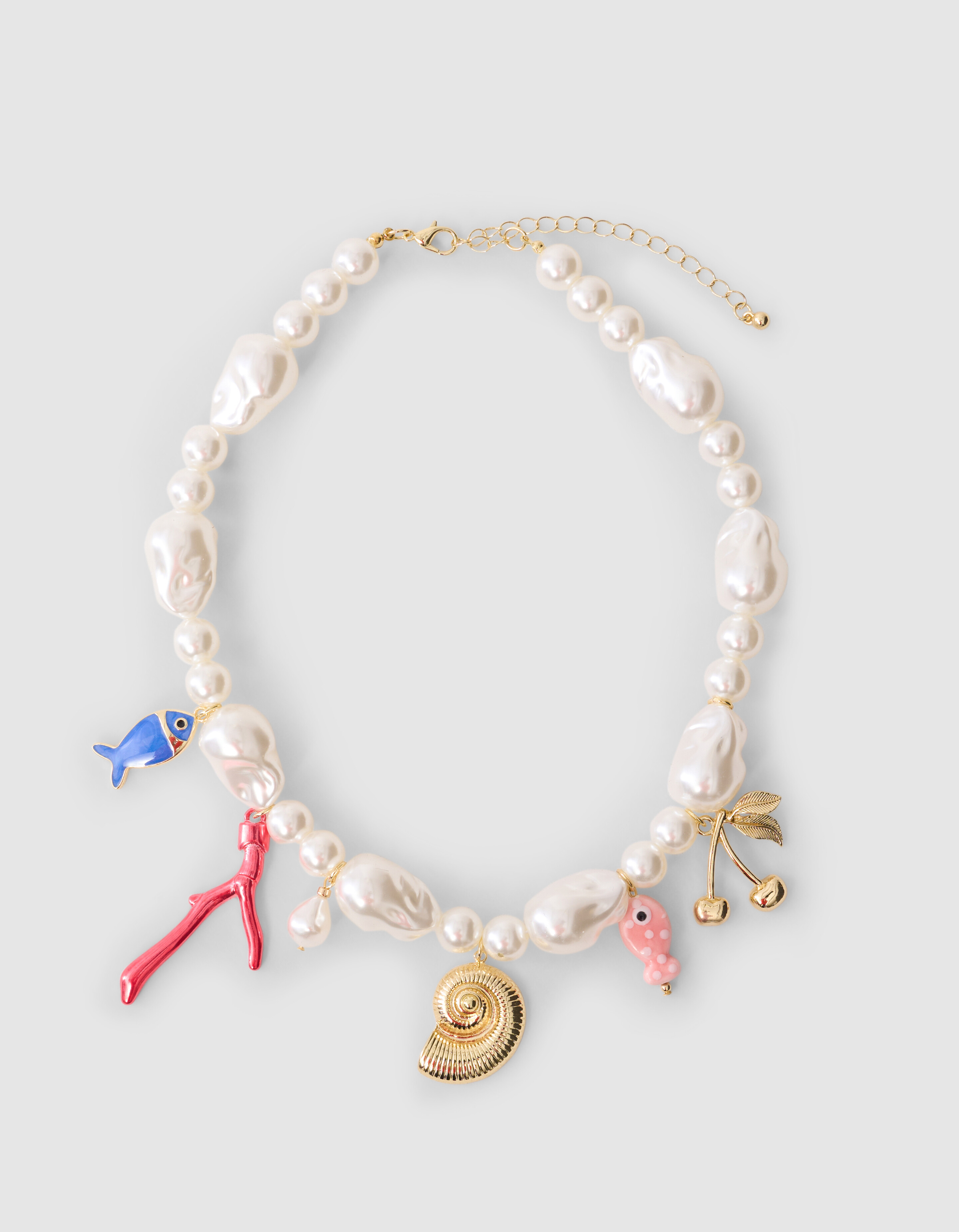 Perlenanhänger Halskette Off-white SHOEBY ACCESSOIRES