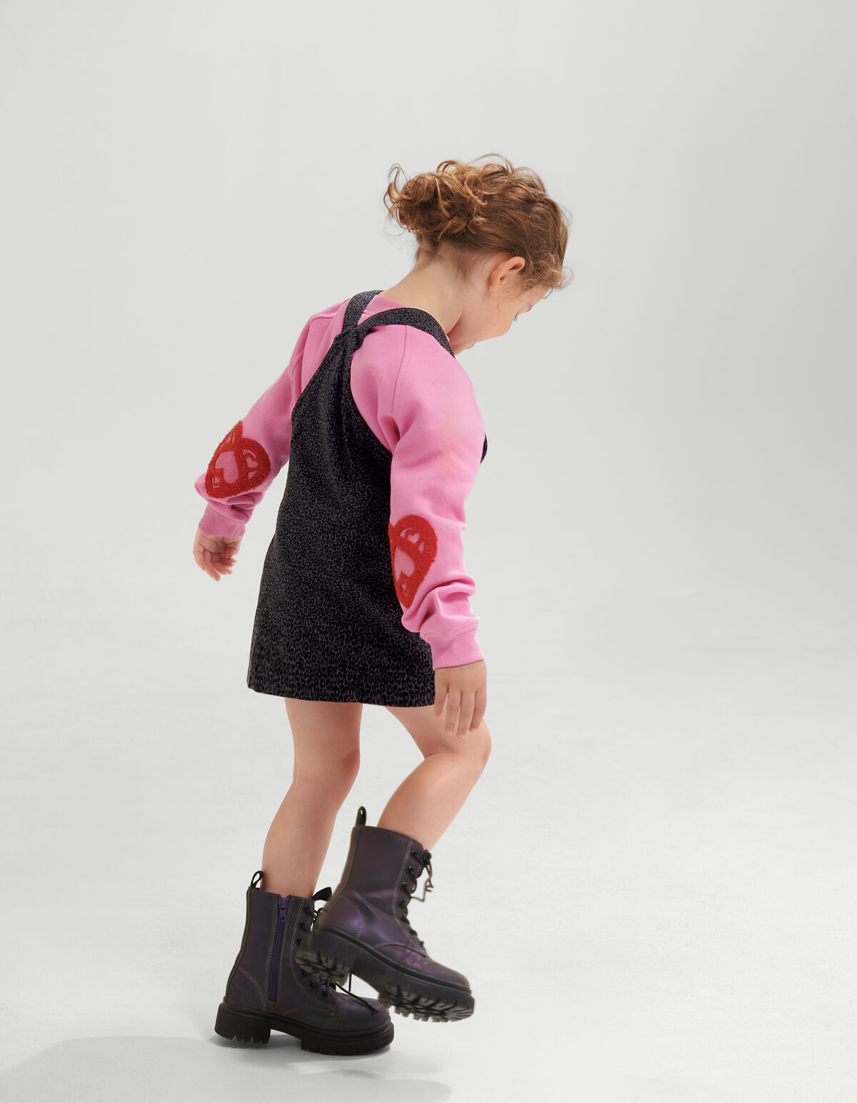 Leopardenmuster-Kleid Dunkelgrau SHOEBY GIRLS