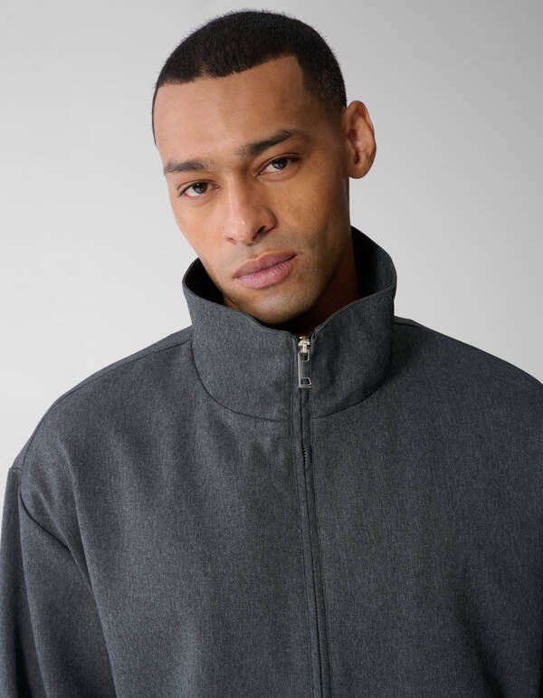 Melange Funnel Jacke Grau SHOEBY MEN