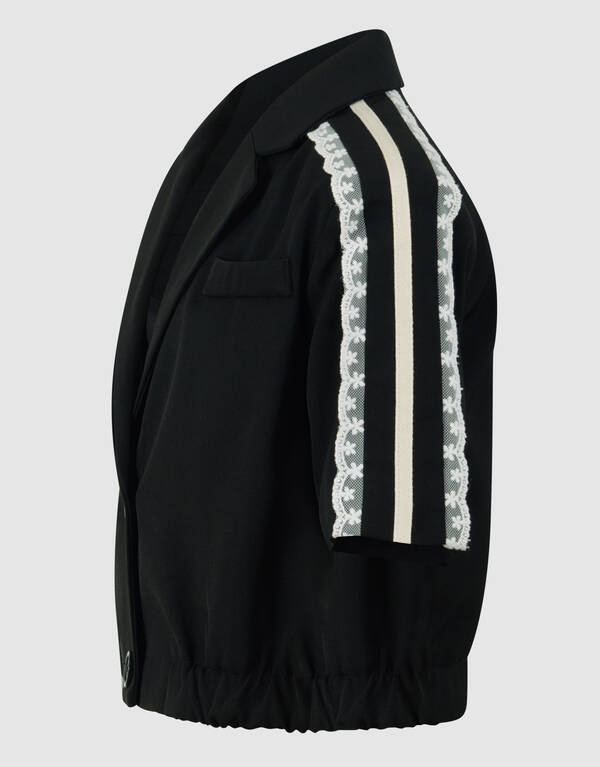 Gek&uuml;rzter Kantenblazer Schwarz SHOEBY GIRLS