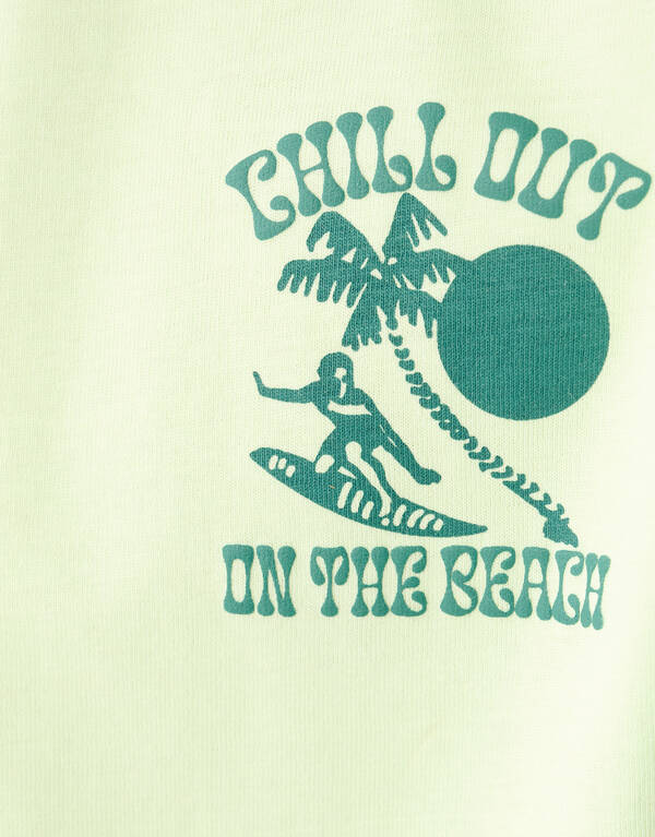 Strand Artwork T-shirt Hellgrün SHOEBY BOYS