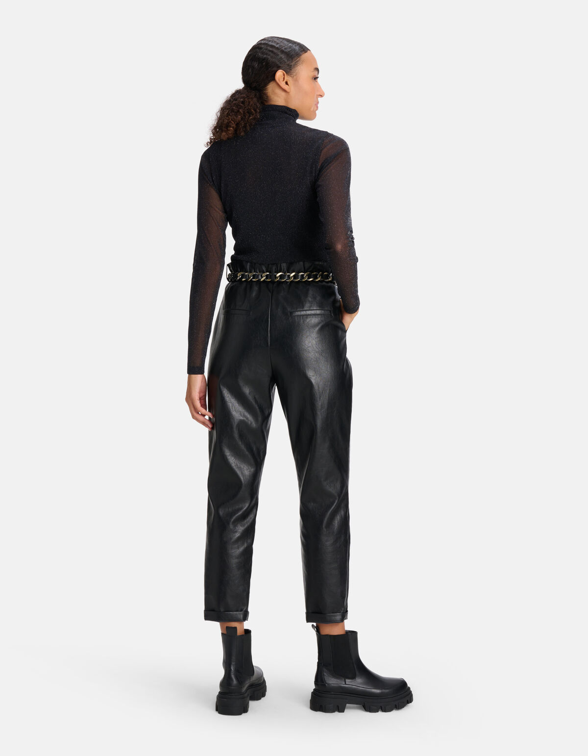 Lurex Mesh Top Schwarz SHOEBY WOMEN