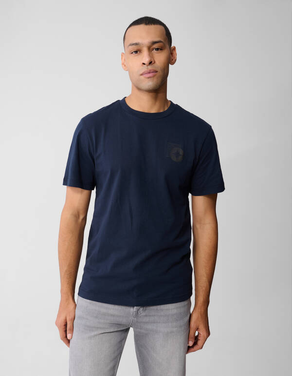 Stripe Box Artwork T-Shirt Dunkelblau SHOEBY MEN