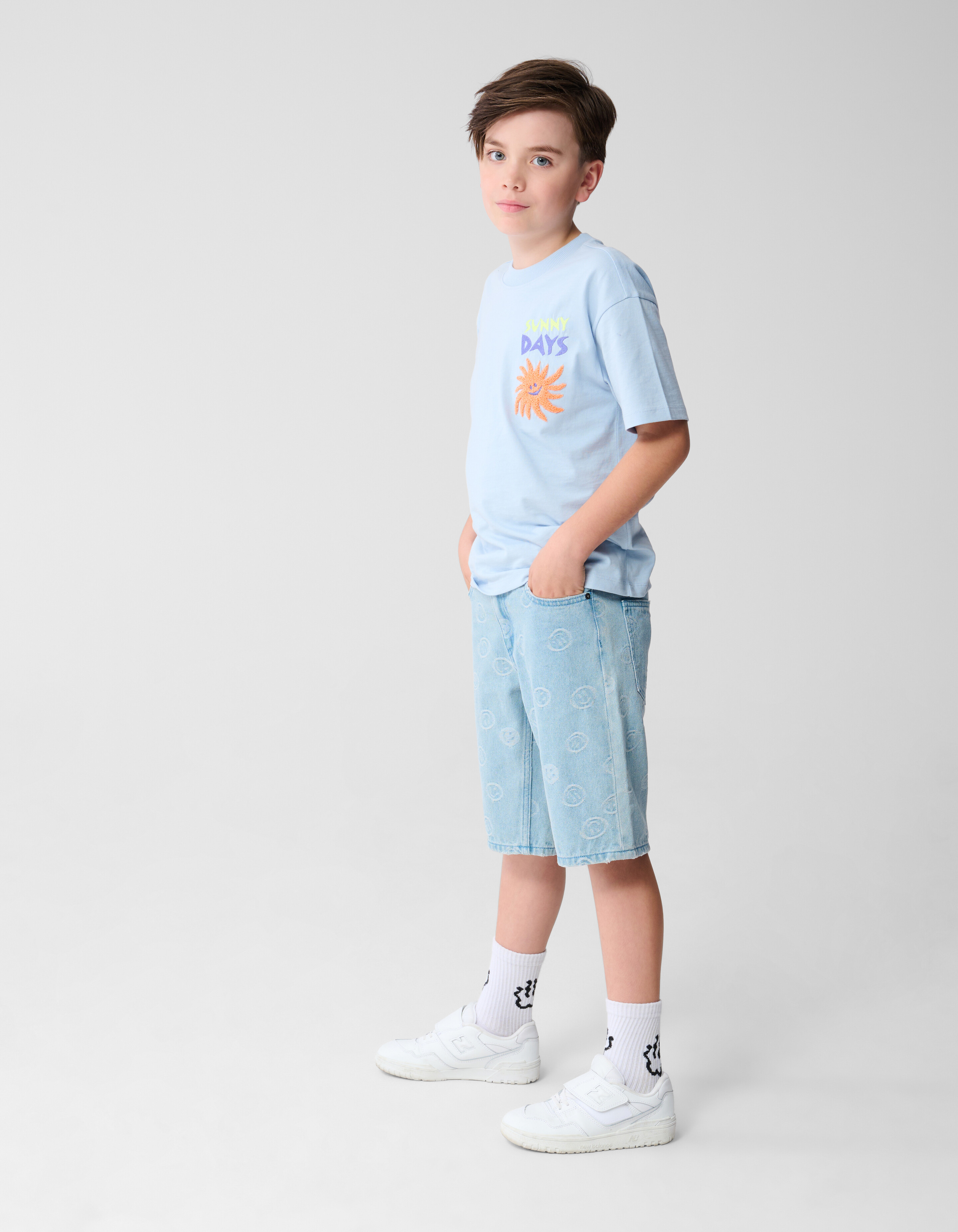 Sunny Days Artwork T-shirt Hellblau SHOEBY BOYS