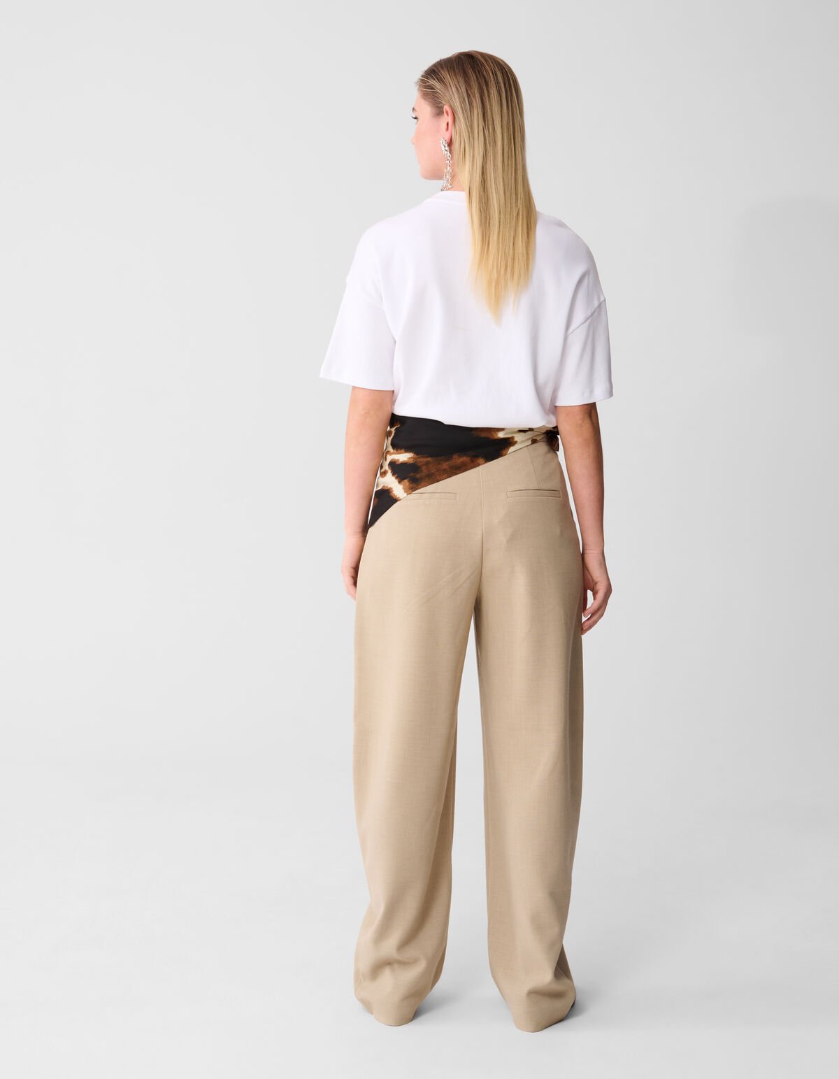 Barrel Fit Pants Sand SHOEBY WOMEN