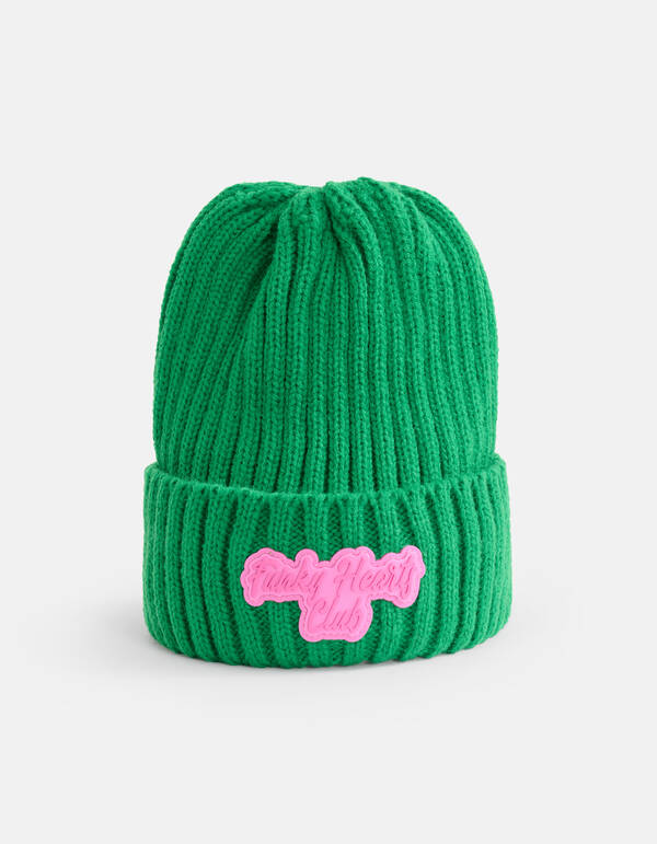 Badge Beanie Groen SHOEBY ACCESSOIRES
