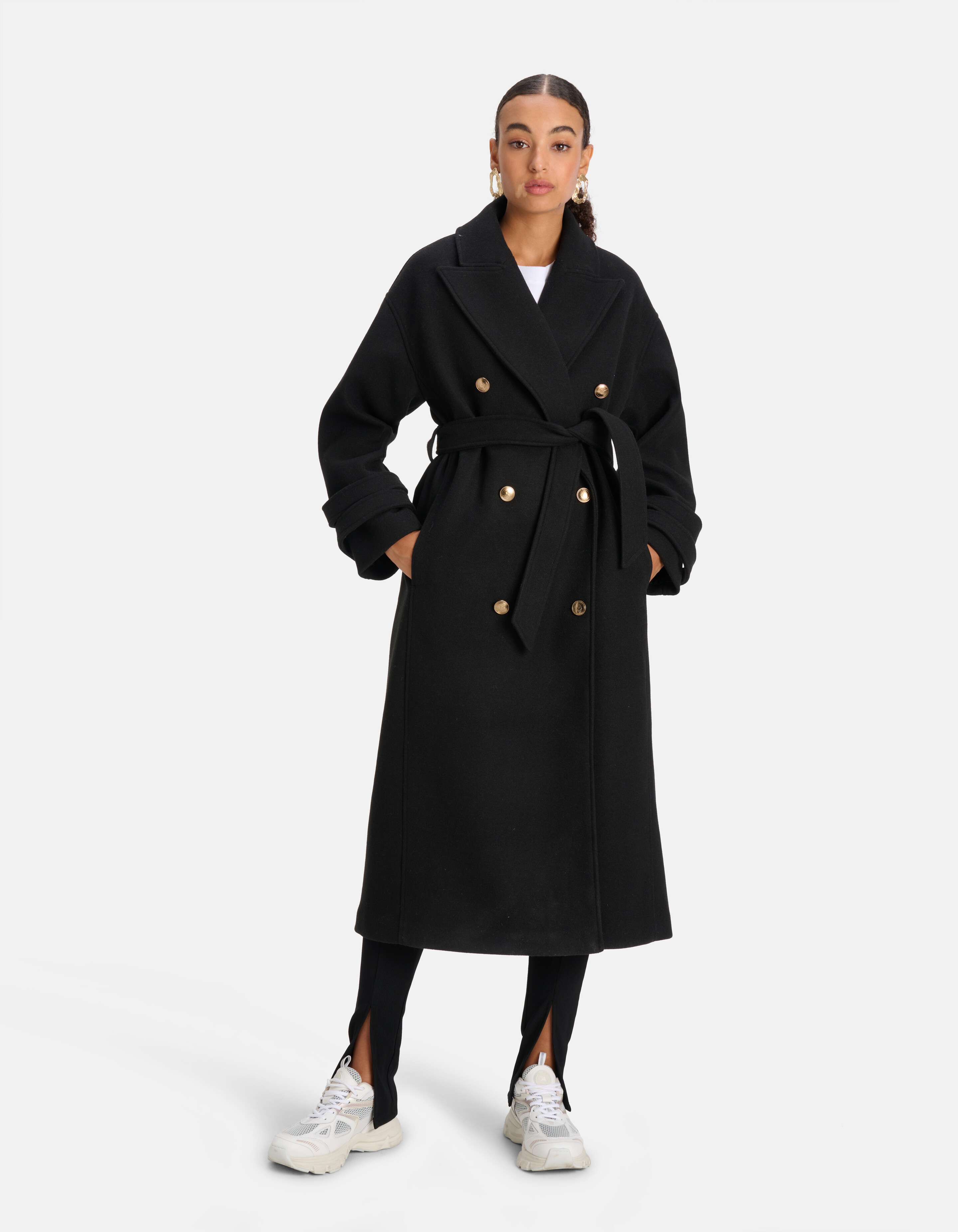 Langer Mantel Schwarz SHOEBY WOMEN