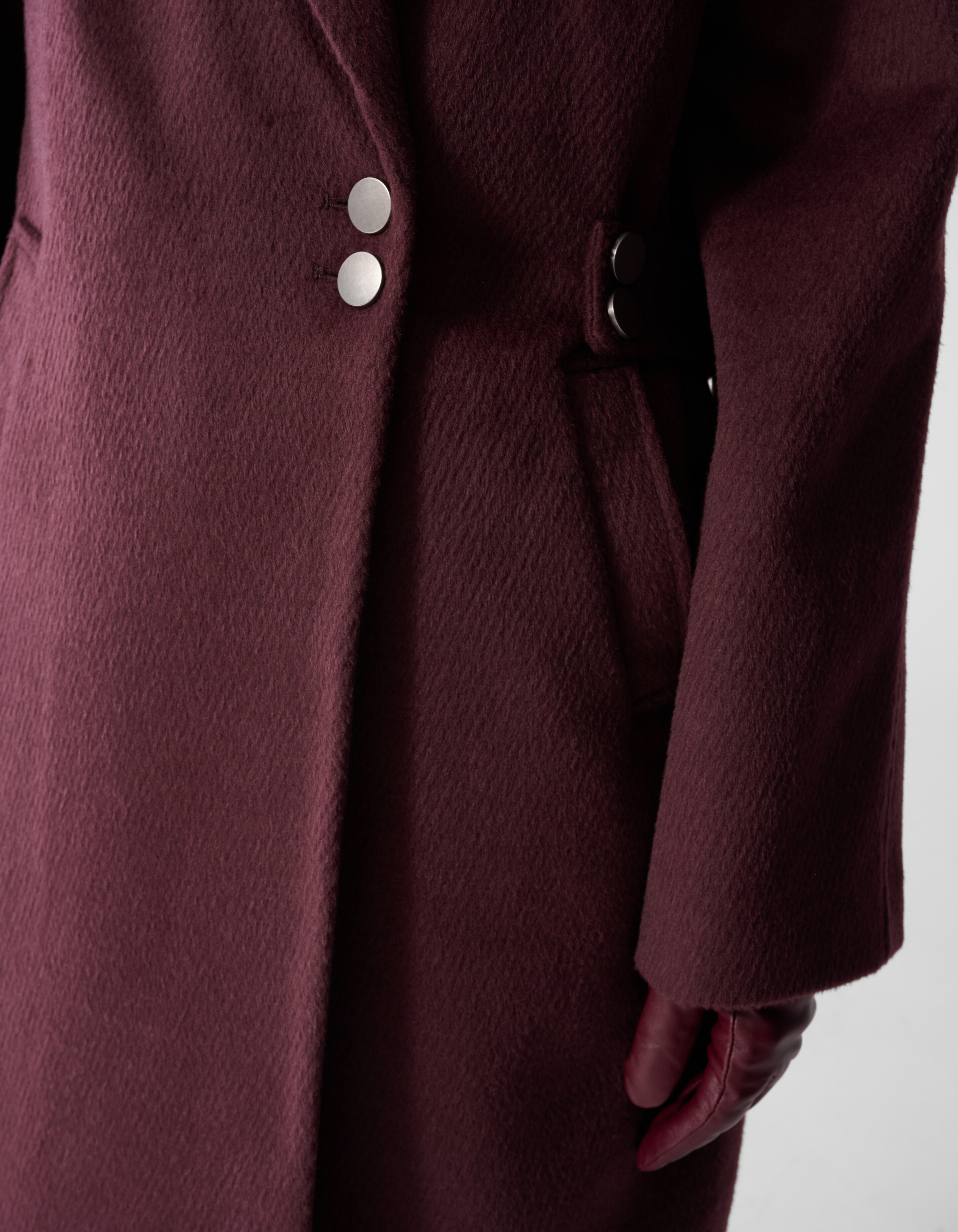Lange Wollmantel Dunkelrot By Mieke SHOEBY WOMEN