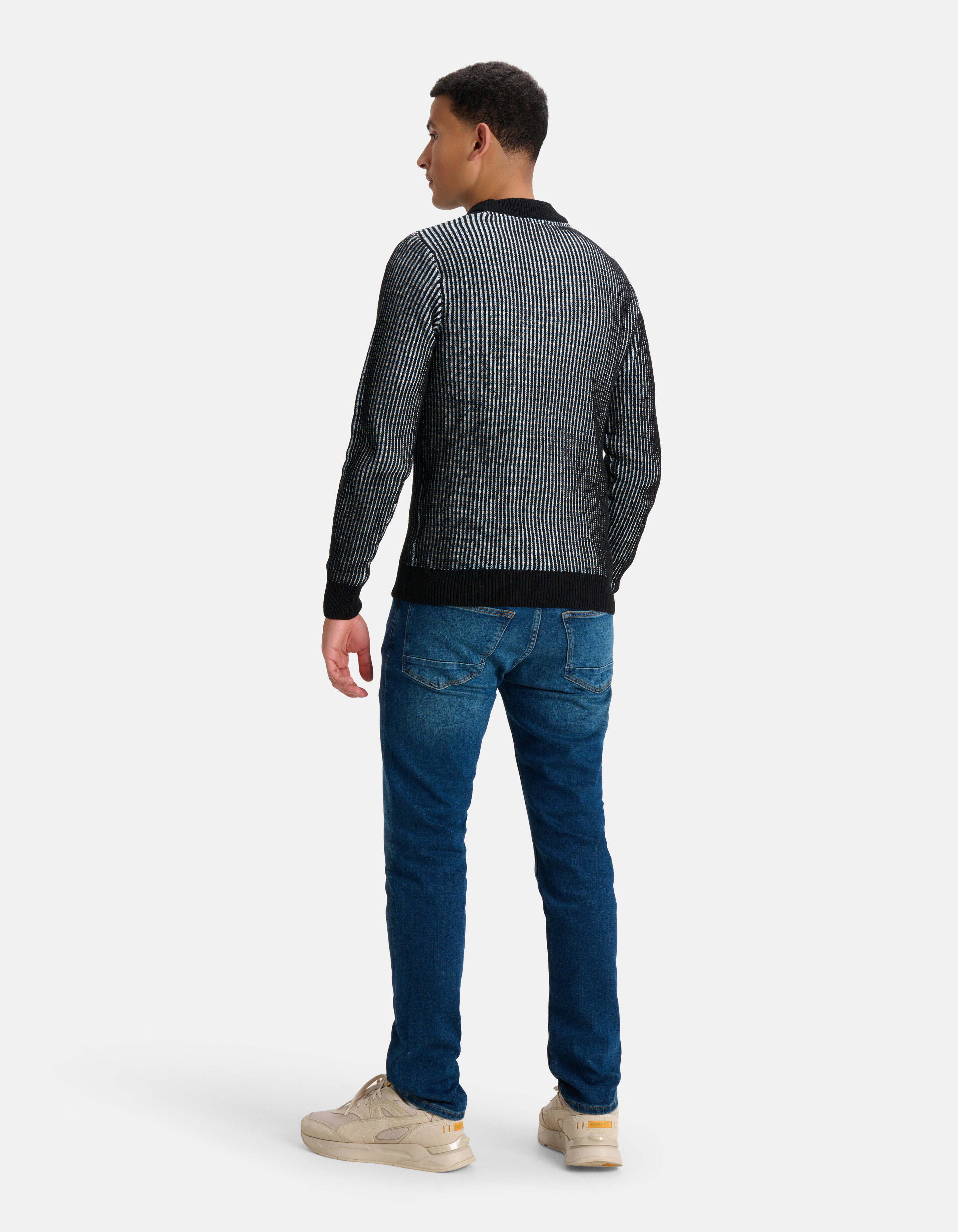 Detaillierter Strickpullover Blau SHOEBY MEN