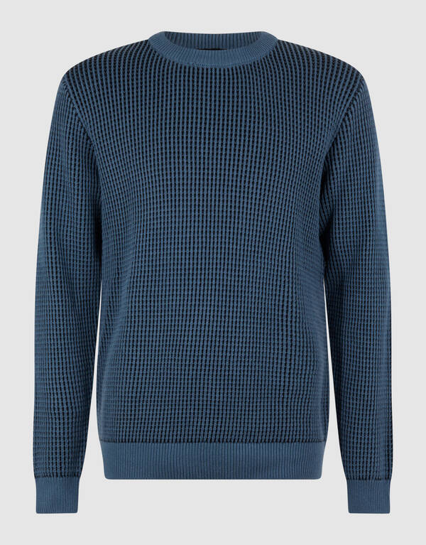 Geflochtener Strickpullover Blau SHOEBY MEN