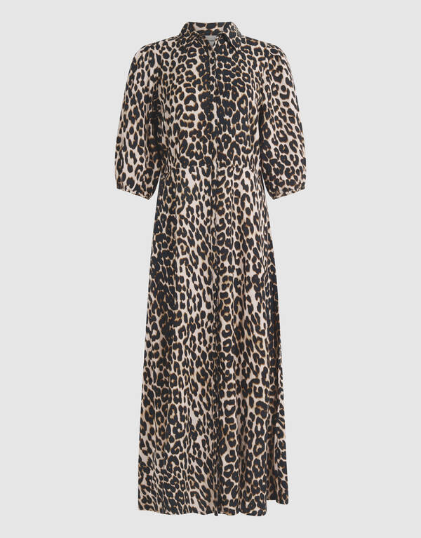 Leopard Maxikleid Braun SHOEBY WOMEN