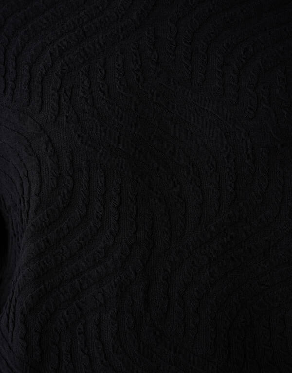 Wellenstruktur Pullover Schwarz SHOEBY MEN