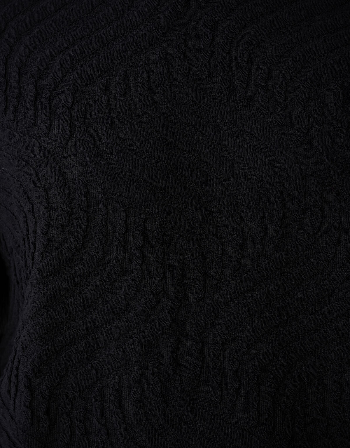 Wellenstruktur Pullover Schwarz SHOEBY MEN