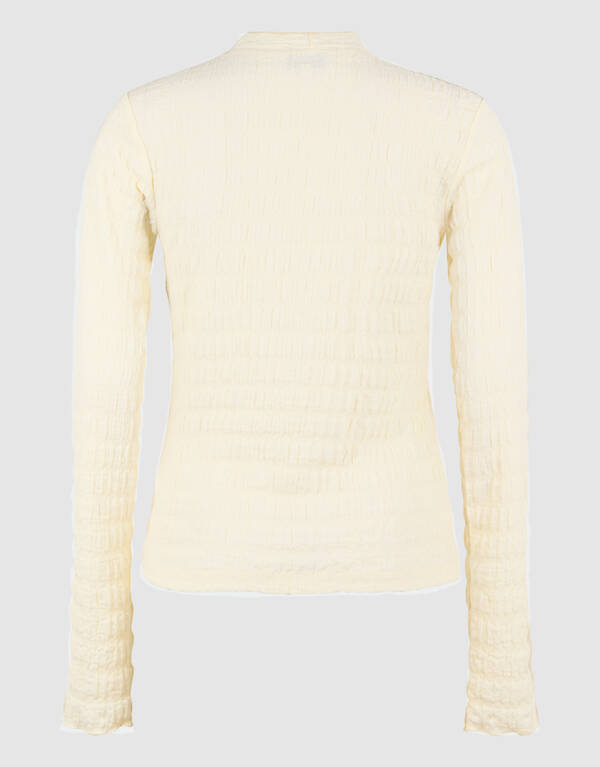 Struktur Langarmshirt Top Gebrochen Weiß SHOEBY WOMEN