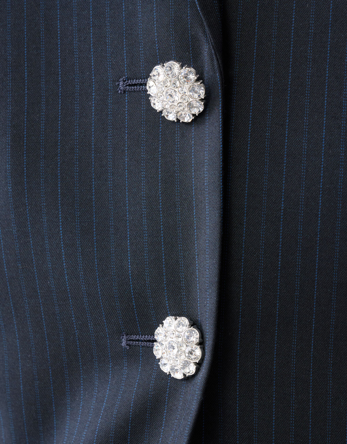 Blazer mit Nadelstreifen und Denim-Ärmeln Dunkelbl SHOEBY WOMEN