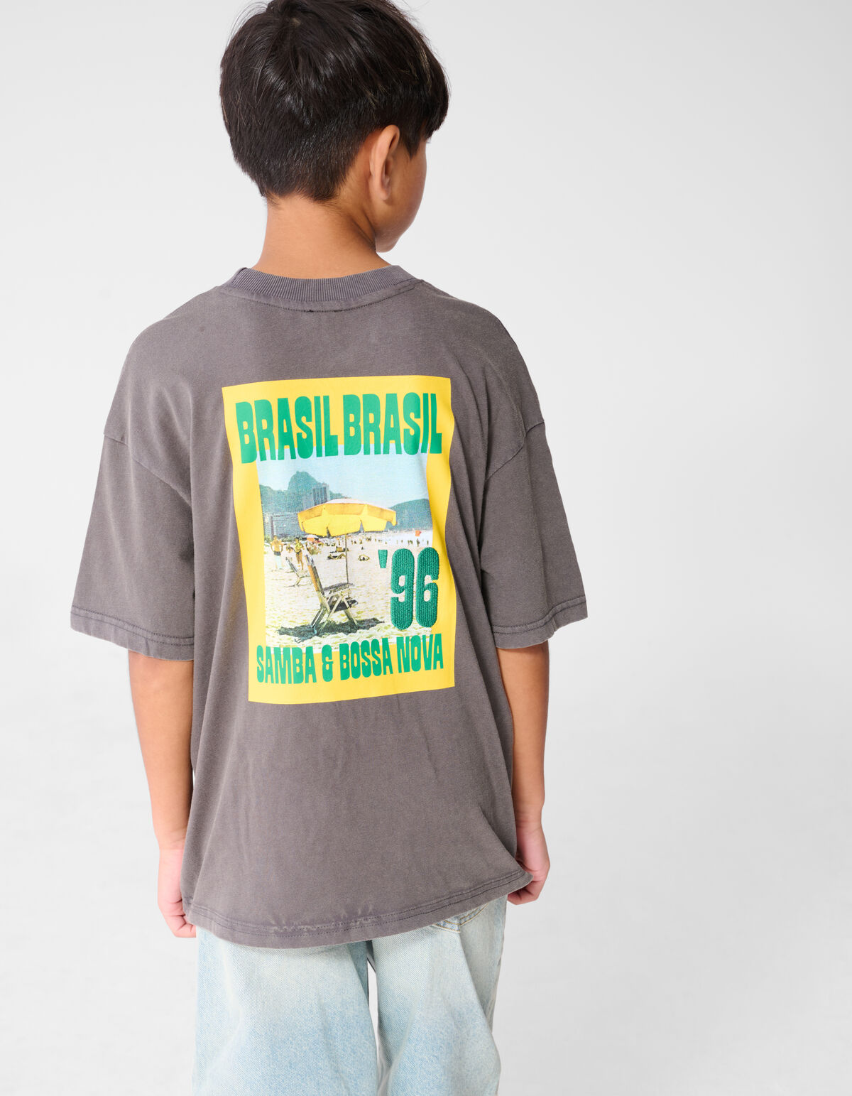 Brasil Artwork T-Shirt Dunkelgrau SHOEBY BOYS