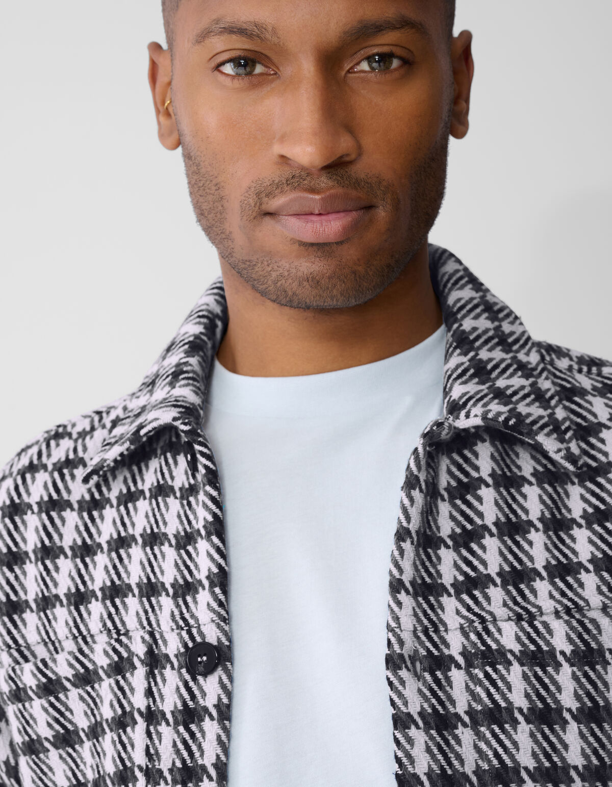 Fenster-Overshirt Blau/Grau SHOEBY MEN