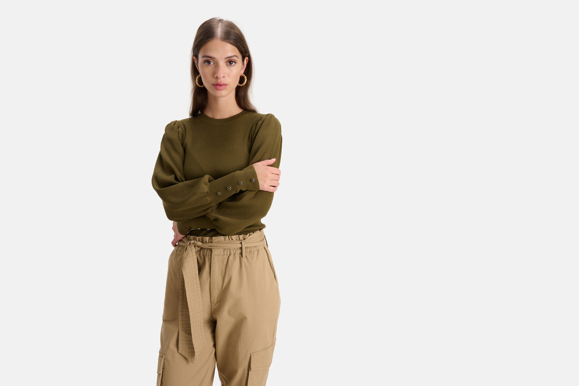 Rippenpullover Dunkelgrün SHOEBY WOMEN