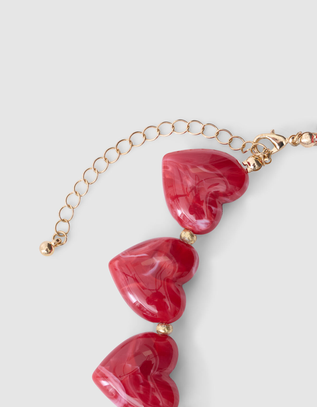 Herzkette, Dunkelrot SHOEBY ACCESSOIRES