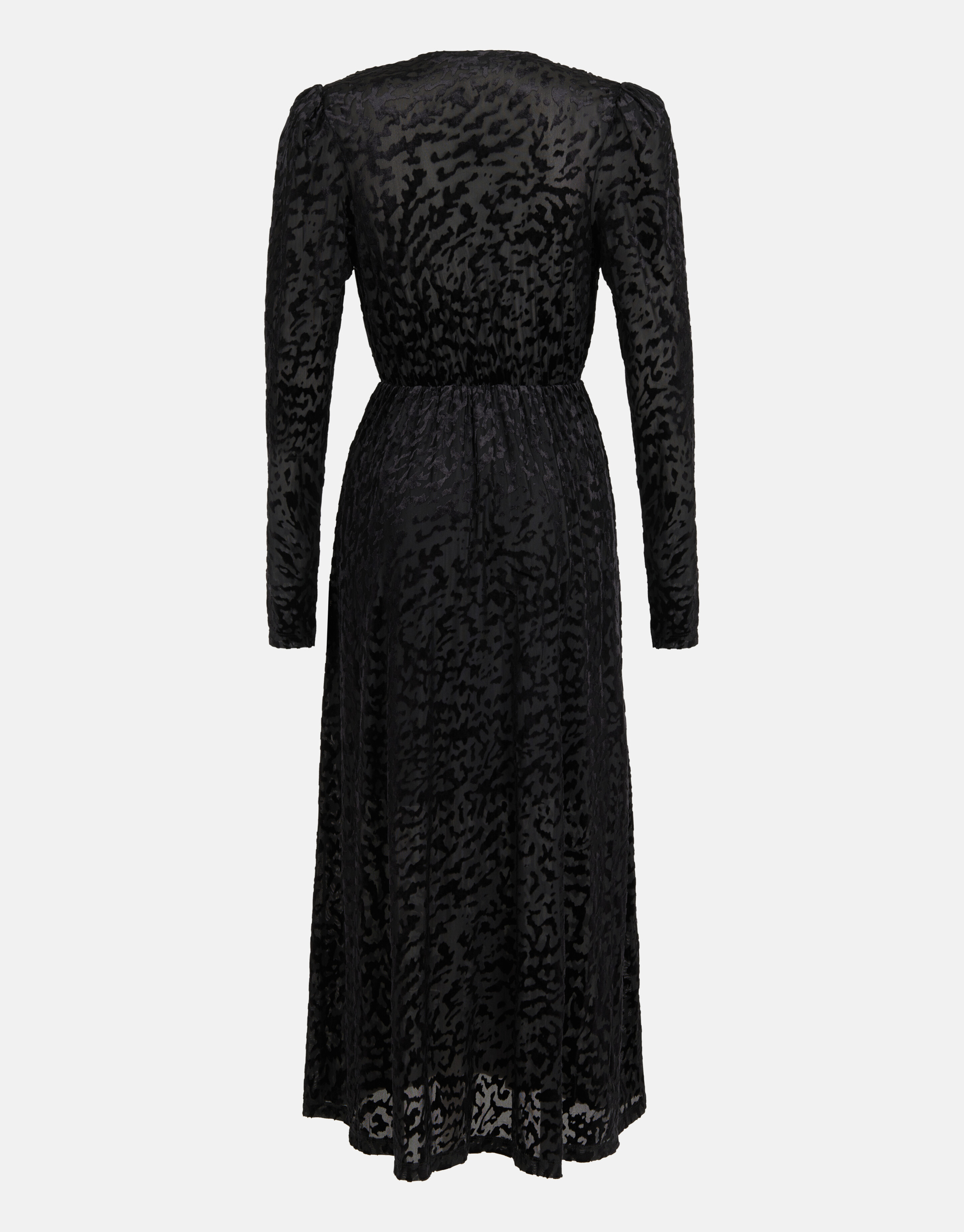 Samt-Print-Kleid Schwarz SHOEBY WOMEN