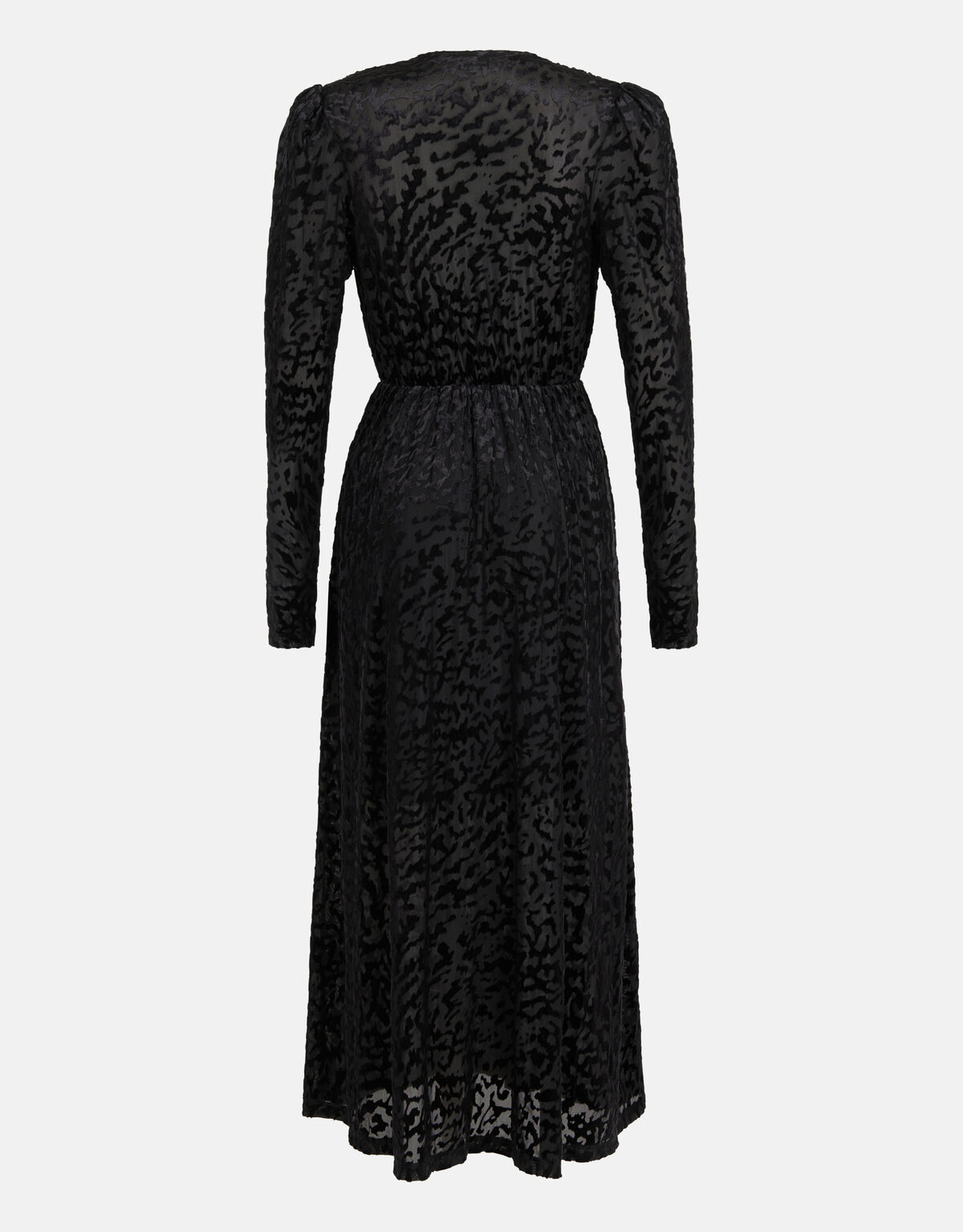 Samt-Print-Kleid Schwarz SHOEBY WOMEN