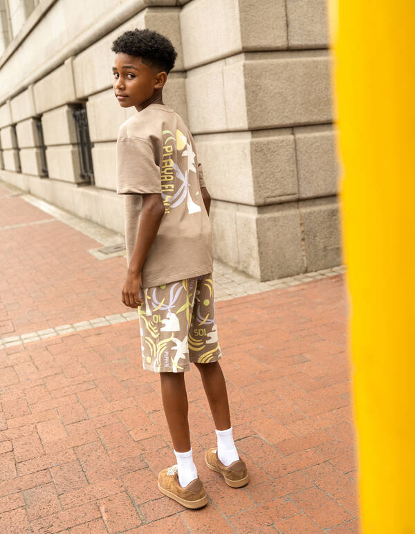 Stranddruck-Shorts Taupe SHOEBY BOYS