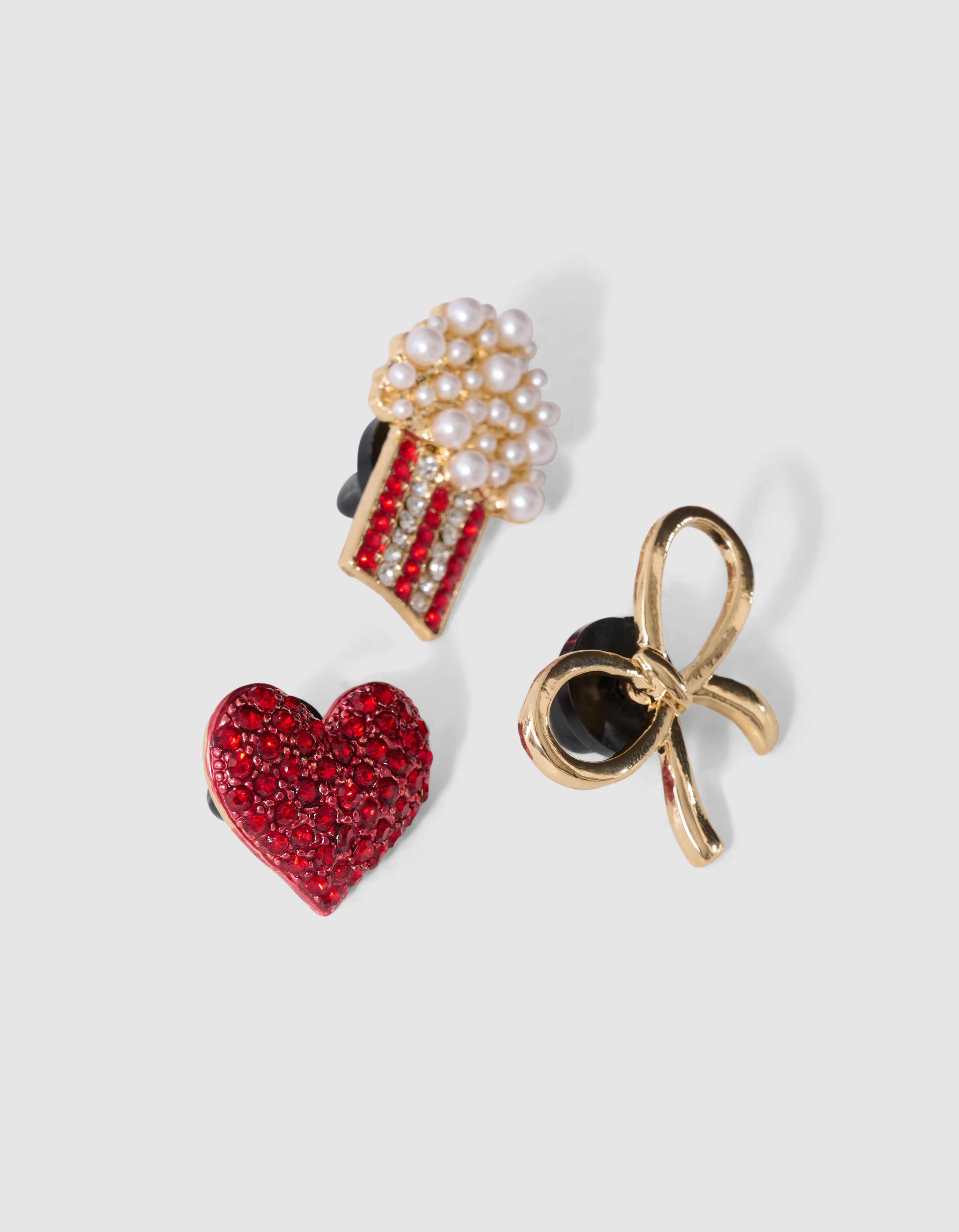 Popcorn-Broschen-Set Rot SHOEBY ACCESSOIRES