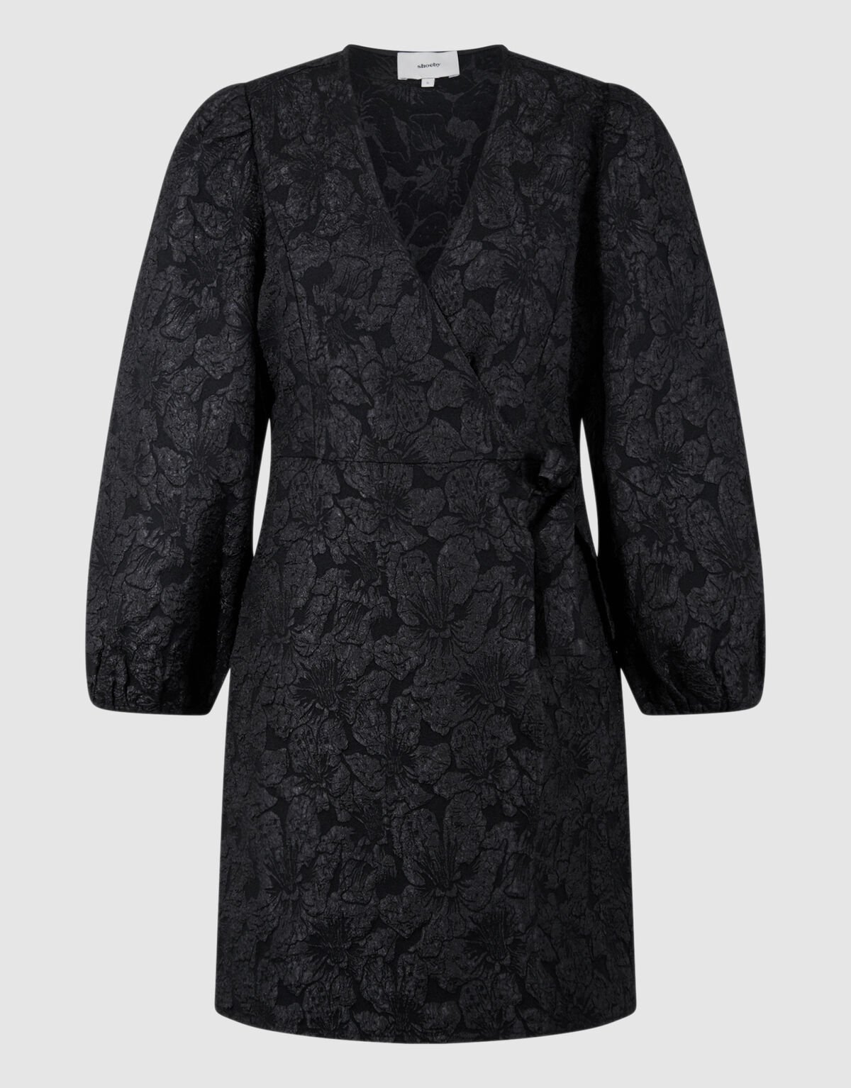 Jacquard-Wickel-Minikleid Schwarz SHOEBY WOMEN