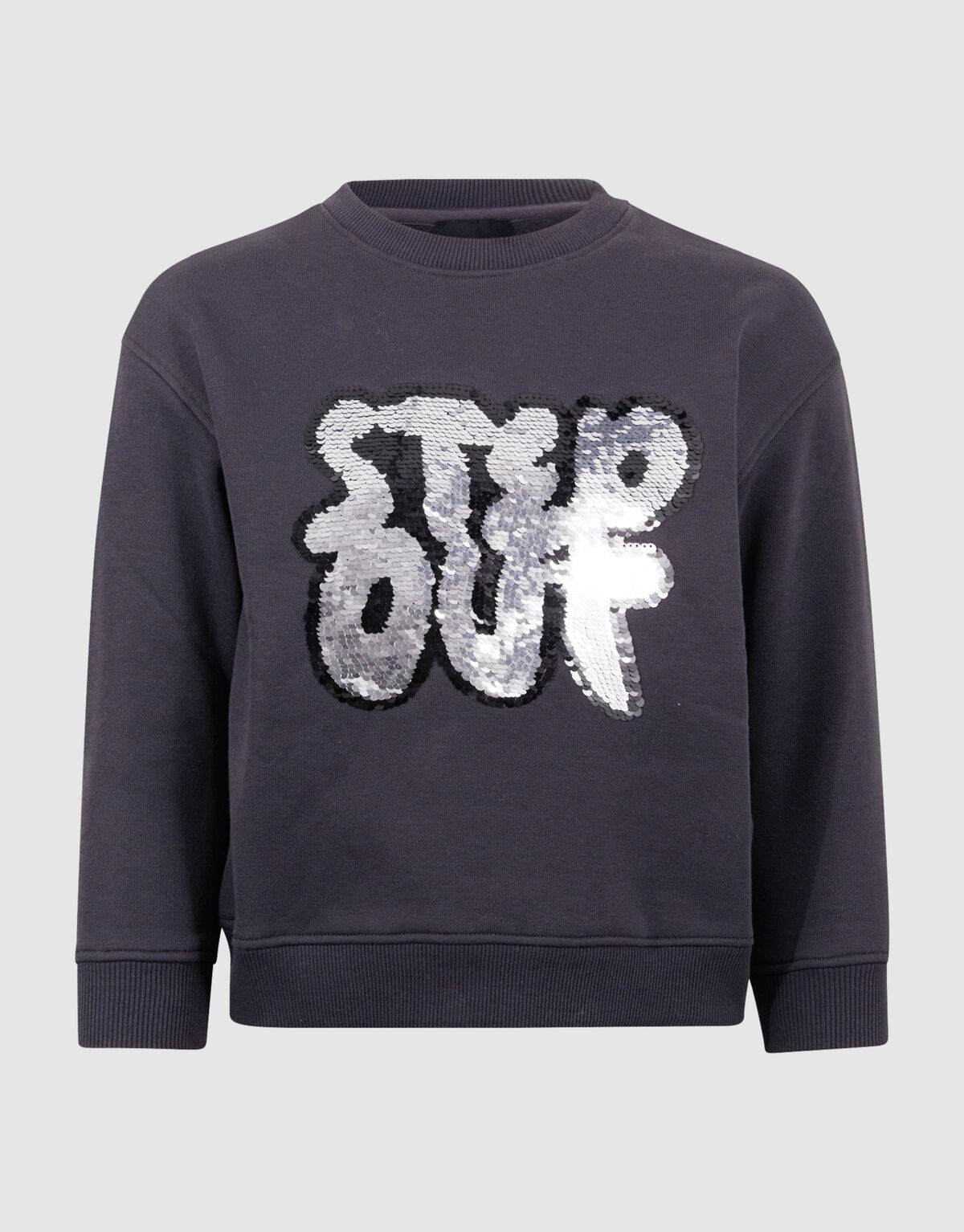 Zwei-Wege-Paillettenpullover Dunkelgrau SHOEBY BOYS