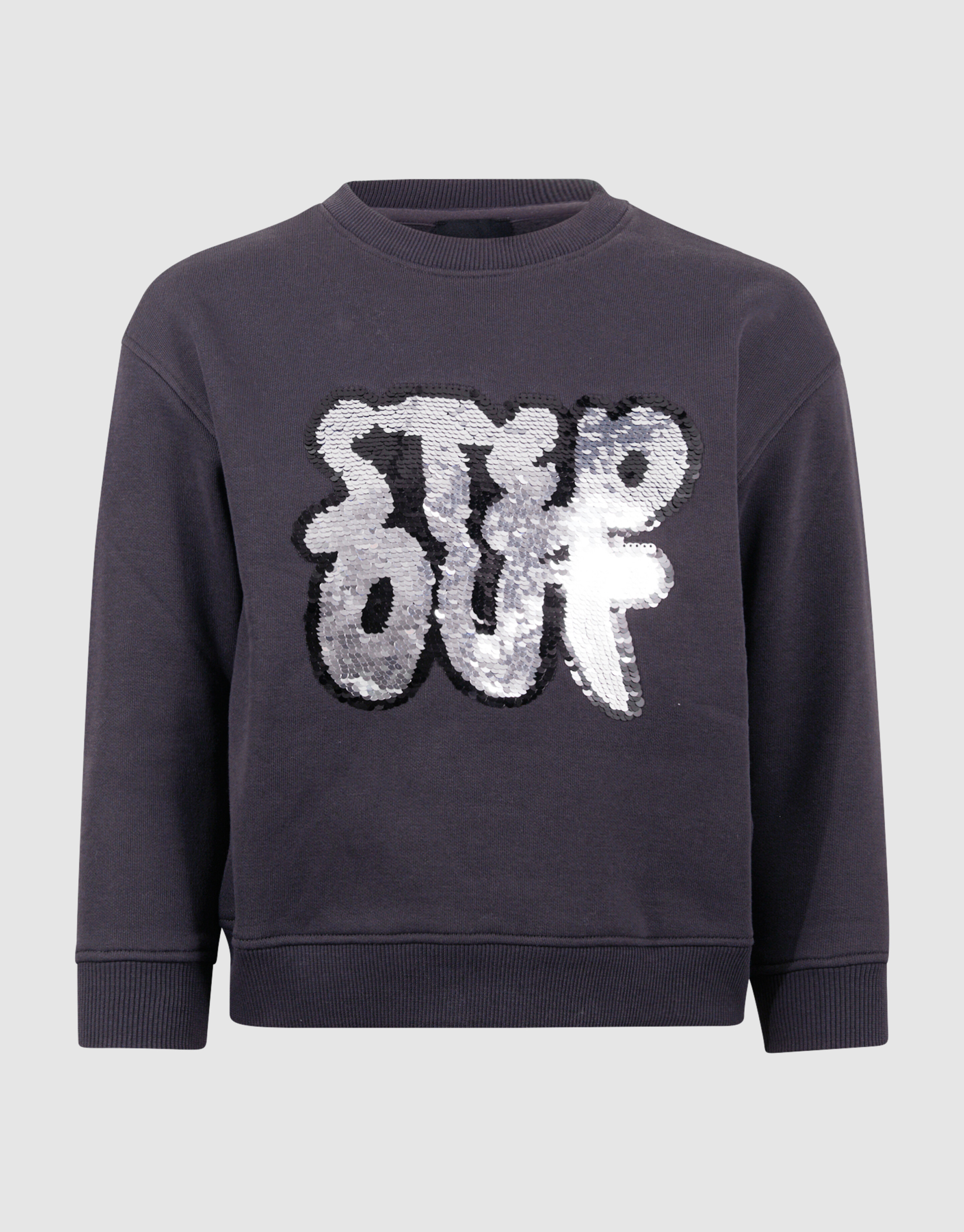 Zwei-Wege-Paillettenpullover Dunkelgrau SHOEBY BOYS
