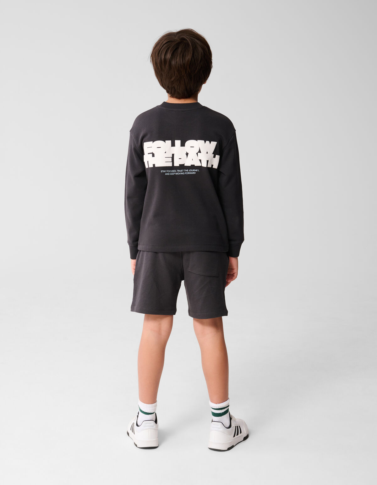 Text Artwork Pullover Dunkelgrau SHOEBY BOYS